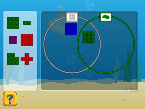Sorting by color and value with Venn Diagrams Math Game