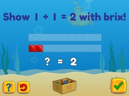 Basic addition within 5 using brix (known sum) Math Game