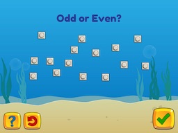 Determine if a number within 20 is odd or even Math Game